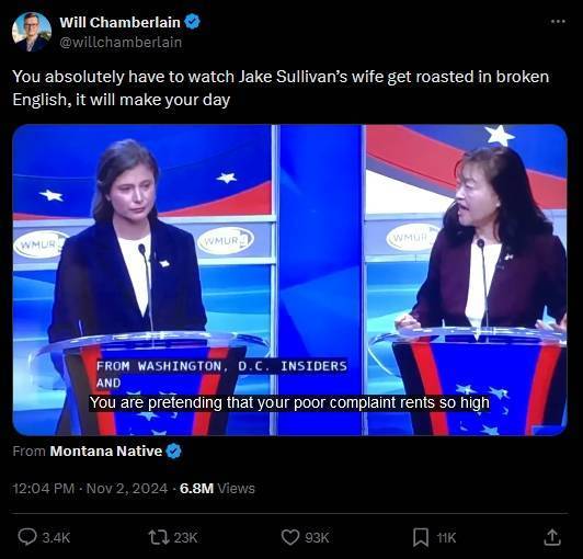 舌战沙利文妻子，60岁美华裔共和党议员候选人火了