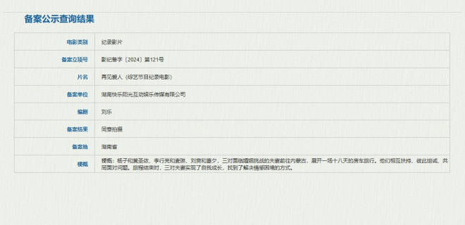 太抽象！《再见爱人》纪录电影立项 第4季全员出演