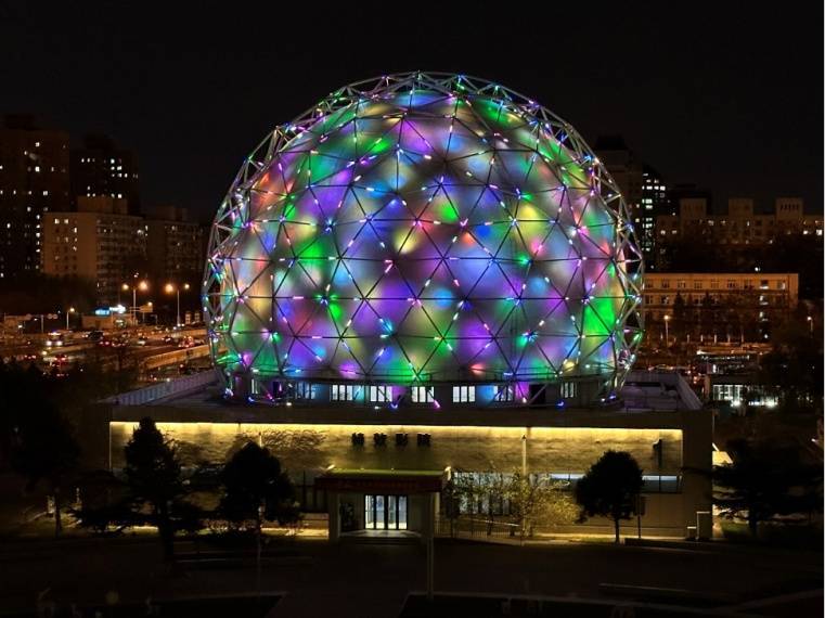 北京三环边上的白色大“圆球”,变身啦!