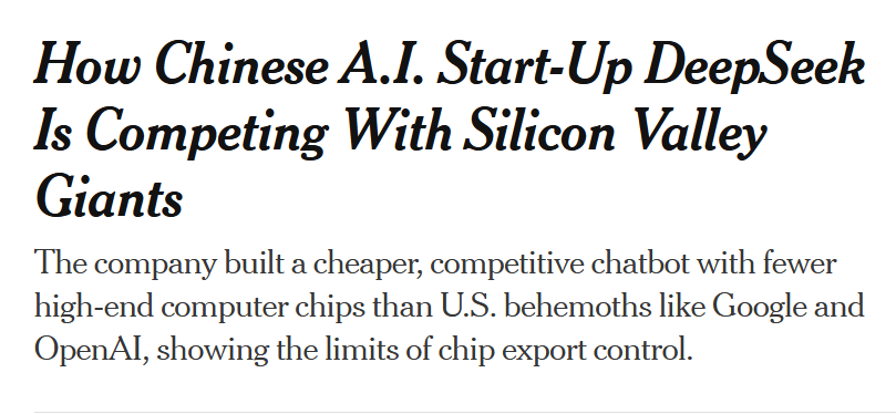 一夜间,DeepSeek在美国刷屏,股民们焦虑“这是在做空英伟达吗?”