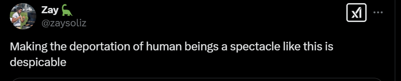 白宫发布非法移民戴镣铐登机视频引争议，有网友不满：把驱逐变成丑剧太可鄙