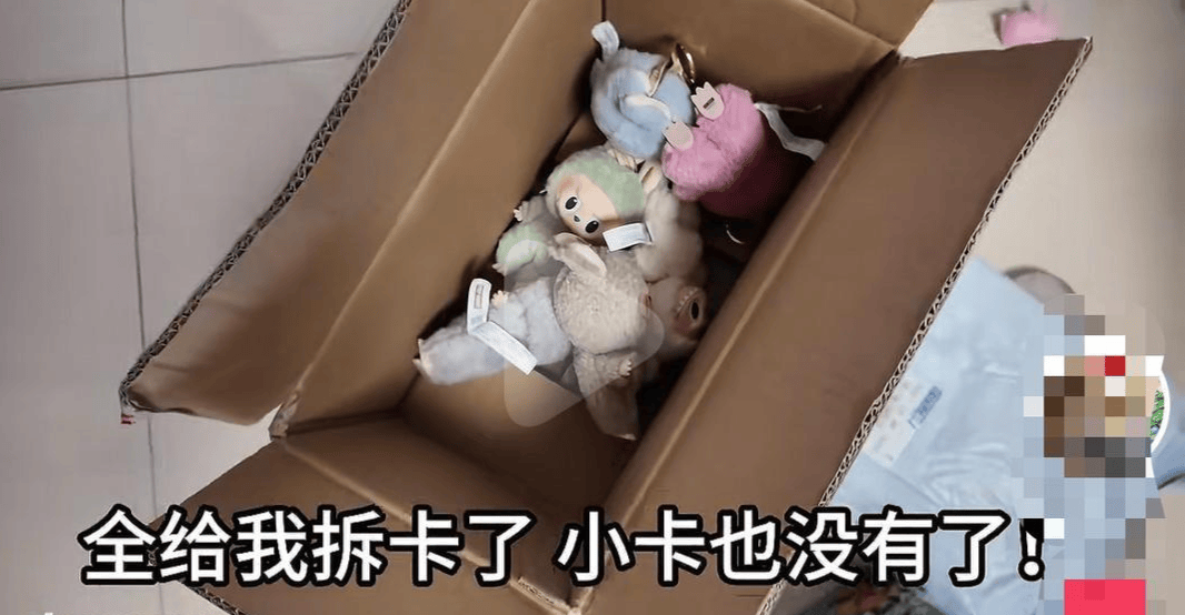 女子网购拉布布盲盒，拆开发现包装全无仅剩6个“裸娃” 中通快递回应