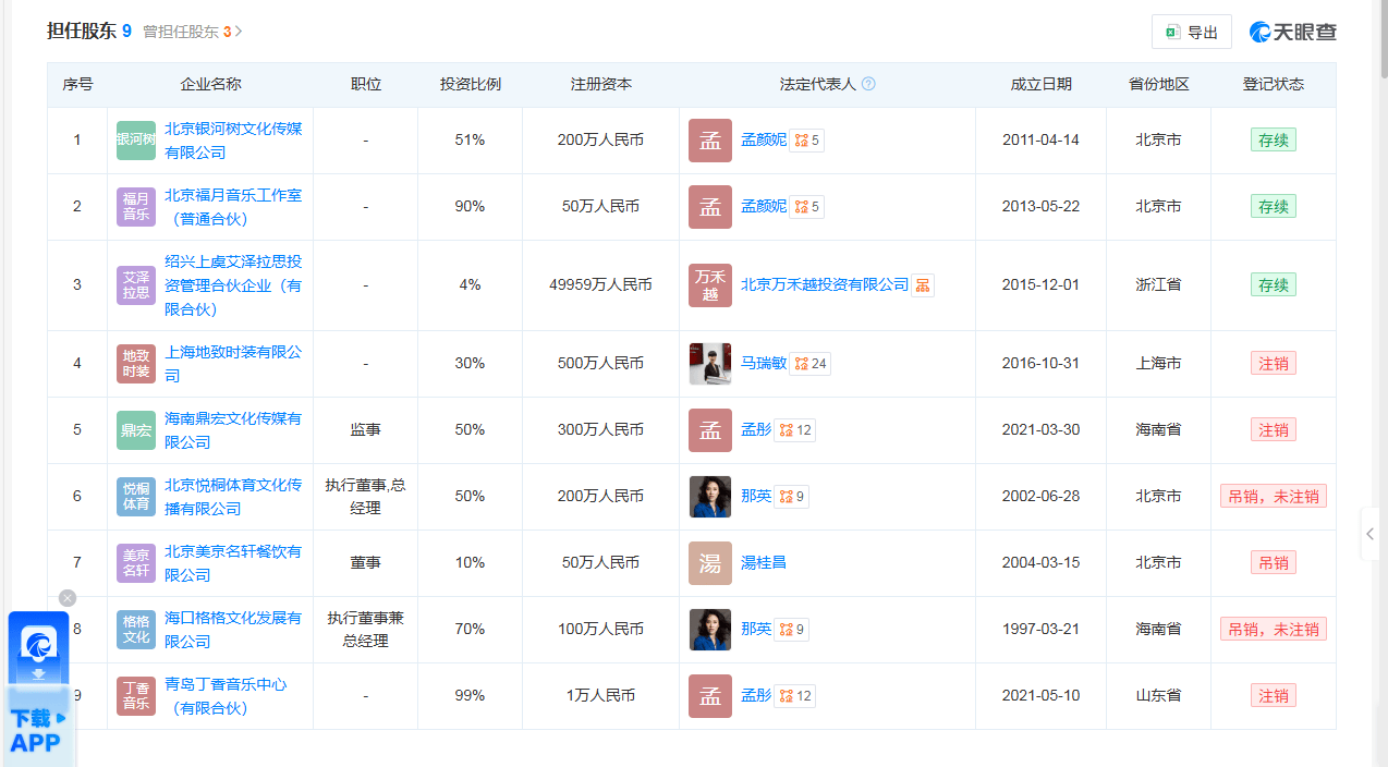 那英老公被曝出轨，夫妇商业版图关联企业均已注销